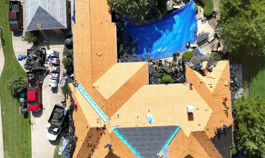 Professional Roof Repair being performed in Lovejoy